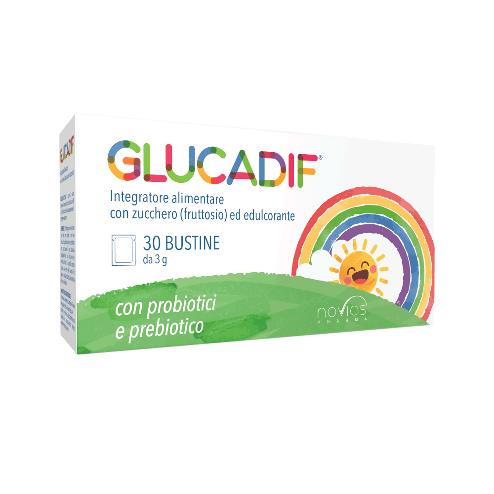 GLUCADIF Integratore Alimentare con probiotici e prebiotico – 30 bustine